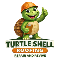turtle shell roofing logo 
